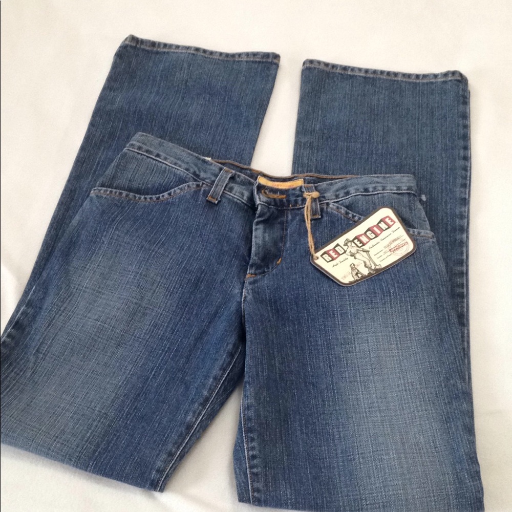 NEW Women Jeans 24 Reg Distressed Denim Vintage Fit Old Style Red Engine USAmade - Picture 2 of 10